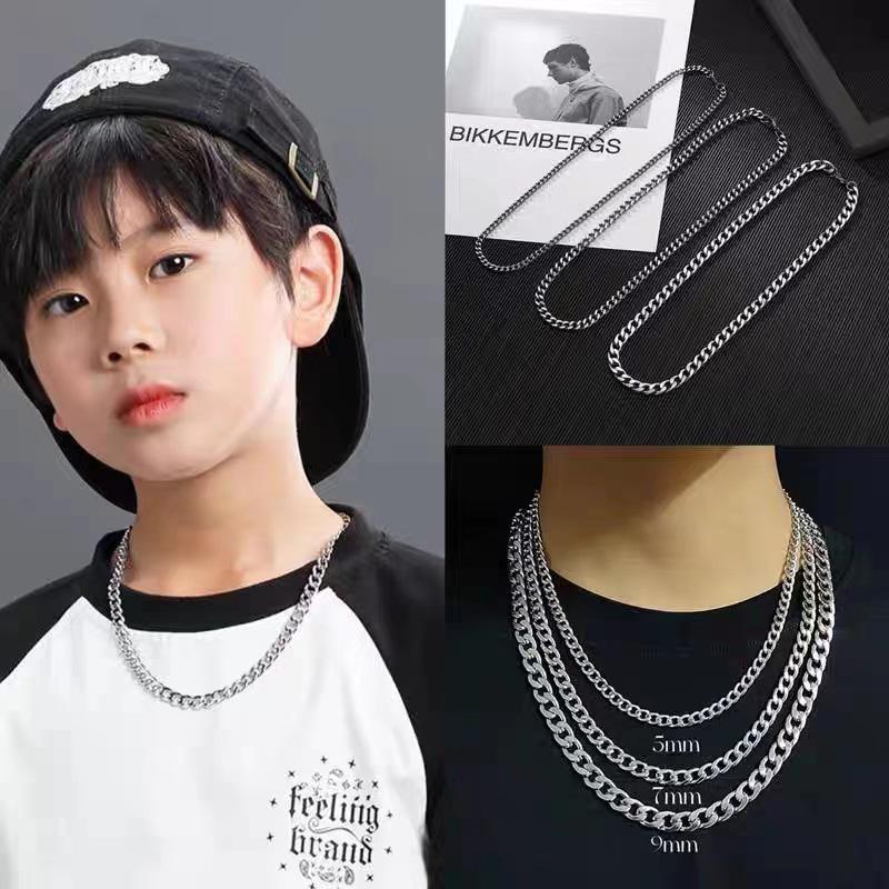 

Children s and Men s Hip-Hop Street Style Necklace - Non-Fading, All-Match Sweater Chain for Girls 6MM