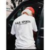 White Short Sleeve T-Shirt Women 2025 New Arrival Summer Pure Cotton Loose American Retro Sports Style Duplex Printing Half Sleeve