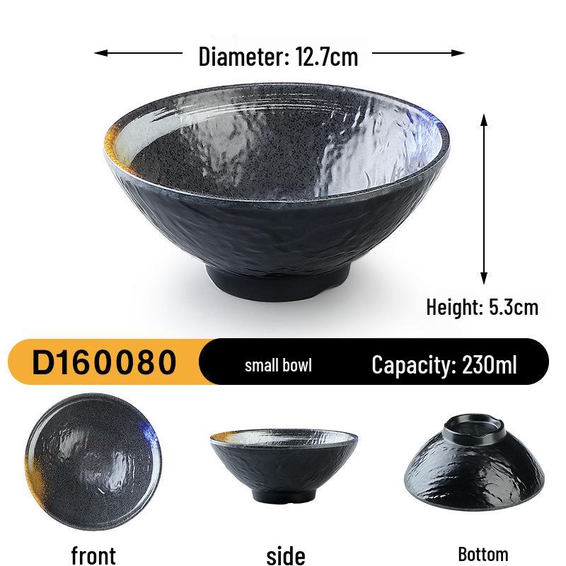 Japanese Retro Melamine Rectangular Plate for Hot Pot, Sushi, Yakiniku, and Barbecue