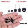 100Pcs Glass Eyes 4/5/8/10 Mm Needle Felting Teddy Bears Dolls Animals Black Eyes for DIY Hand Made Toy Doll Accessories