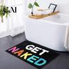 Modern Home Bath Mat Mat, Absorbent Non-Slip Bathroom Rug, Fun English Letters, Comfortable Feet Machine Washable Cozy Rug for Tub Sink Decorative