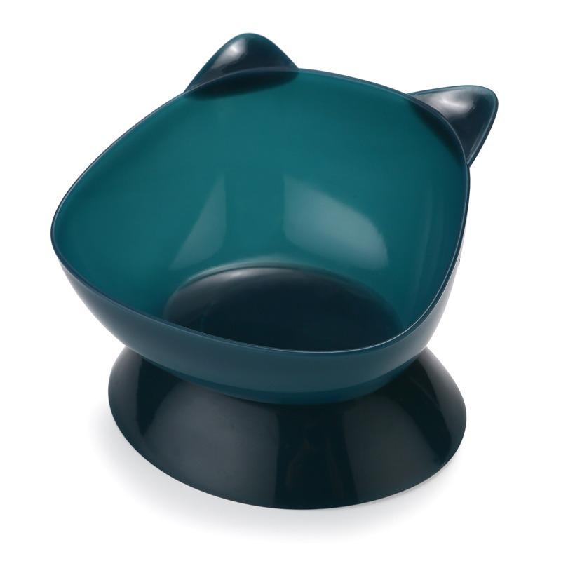 

High Footed Pet Bowl Cat Food Bowl with Raised Tilt Mouth Detachable Cleaning Pet Feeding Basin Cat Supplies Anti Vomiting Pets синій
