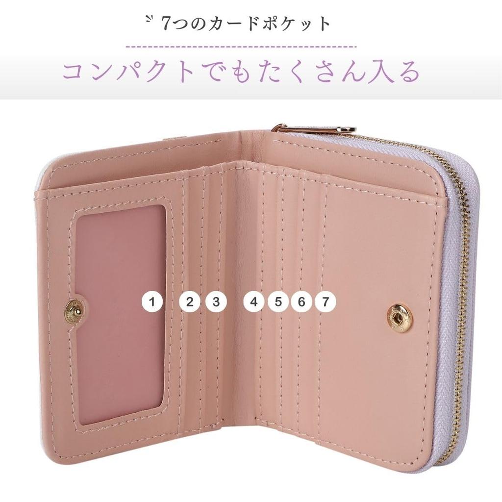 Nomadra Women's and Girls' Bifold Wallet, Compact, Cute, Mini Wallet for Elementary School Students, Multifunctional Short Wallet with Card and Coin