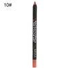 Puntos Vanntett Langvarig 12 Farger Leppestift Blyant Silkematt Lip Liner Kosmetisk
