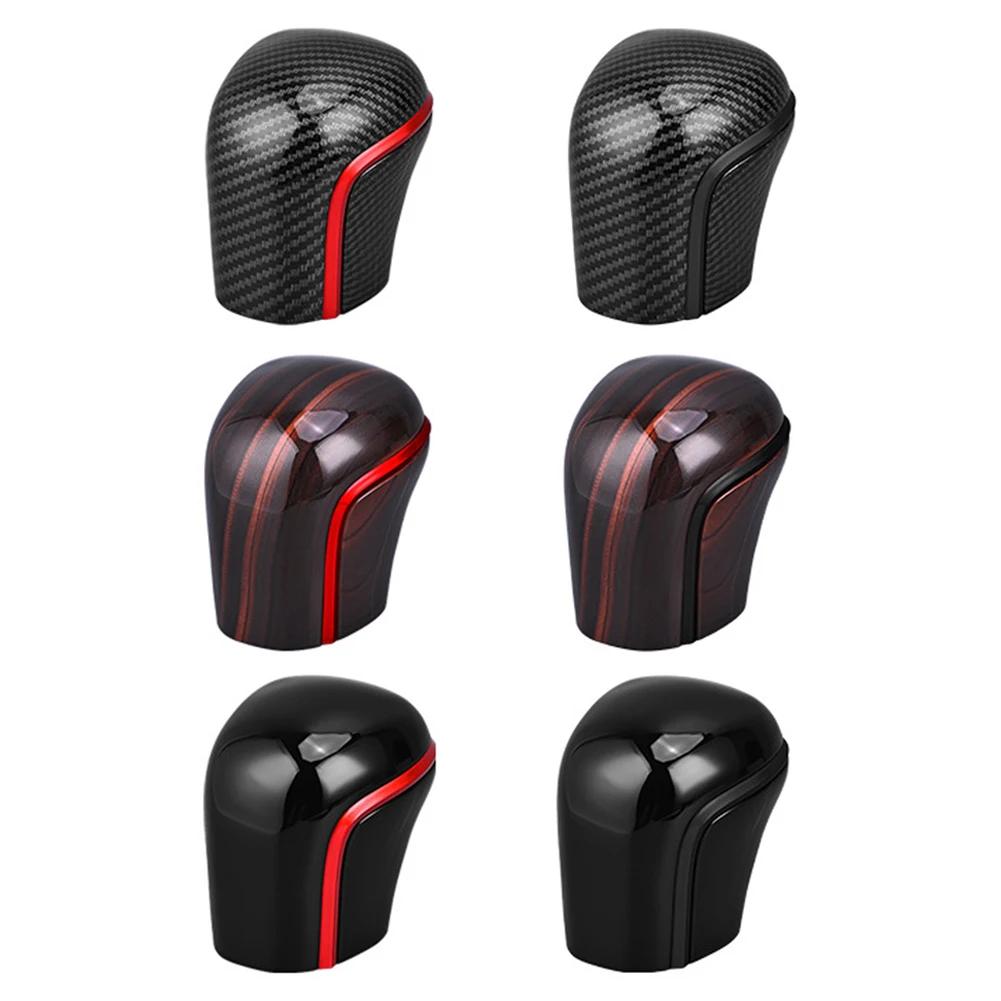 2Pcs Carbon Fiber Car Gear Shift Knob Cover Lever Stick Head For Toyota Corolla 2019-2025 Camry 2018-2025 Car Accessories Trim