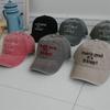 Women's Washed Lettering Embroidery Hat