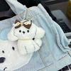 Dog Shaped Plush Bag Charm Keyring Soft Stuffed Animal Keychain Shopping Bag Charm Fashion Accessories for Everyday Use