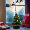 LEISURE CLUB Mini Tabletop Christmas Tree with LED Made of Stylish and Battery Christmas Decorative Gift Lights, Ceramic, Atmospheric, 19cm, Operated,