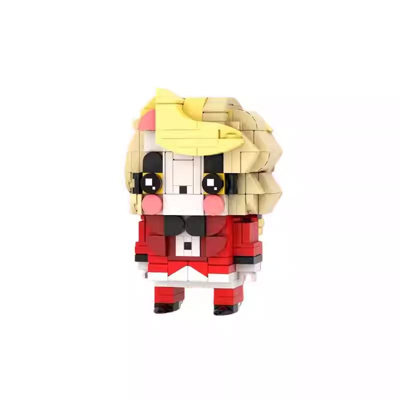 Block Hell Inn Film And Television Animation Character Brickhead Children's Toy Ornaments