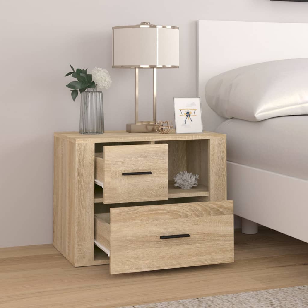 Nightstand Sonoma Oak Finish 60 x 36 x 45 cm Particleboard