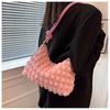 Women's bag new small fresh soft underarm pleated bag fashionable atmosphere simple shoulder bag