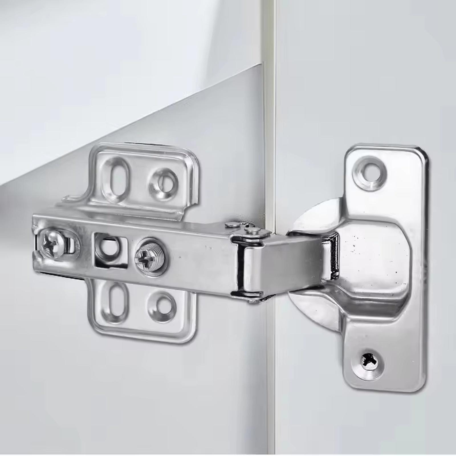

Stainless Steel Cabinet Door Hinge Hydraulic Soft Close Furniture Hardware one size срібний