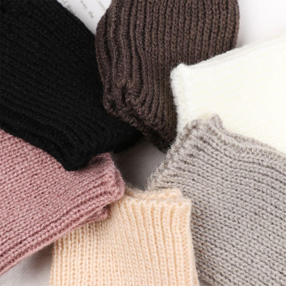 Protable Fingerless Wool Wrist Gloves Half Mitten Exposed Finger Knitted Wool Glove
