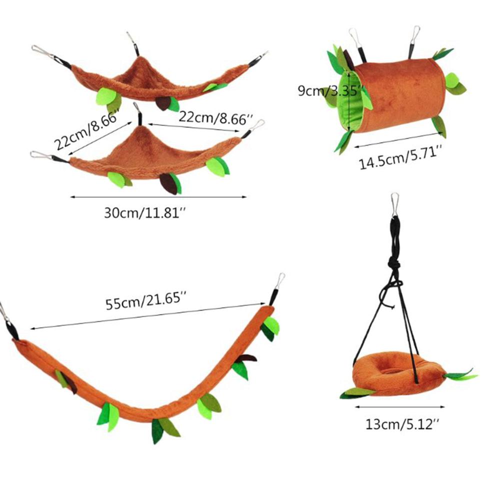 Animals Guinea Pig Hanging Warm Bunkbed Hut Soft Parrot Hammock Hamster Bed Cage Rope Pet Swing