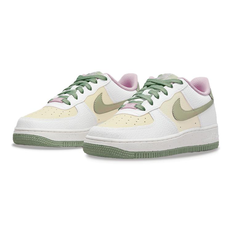 New Nike Air Force 1 Low Summit White Honeydew GS DQ0360-100