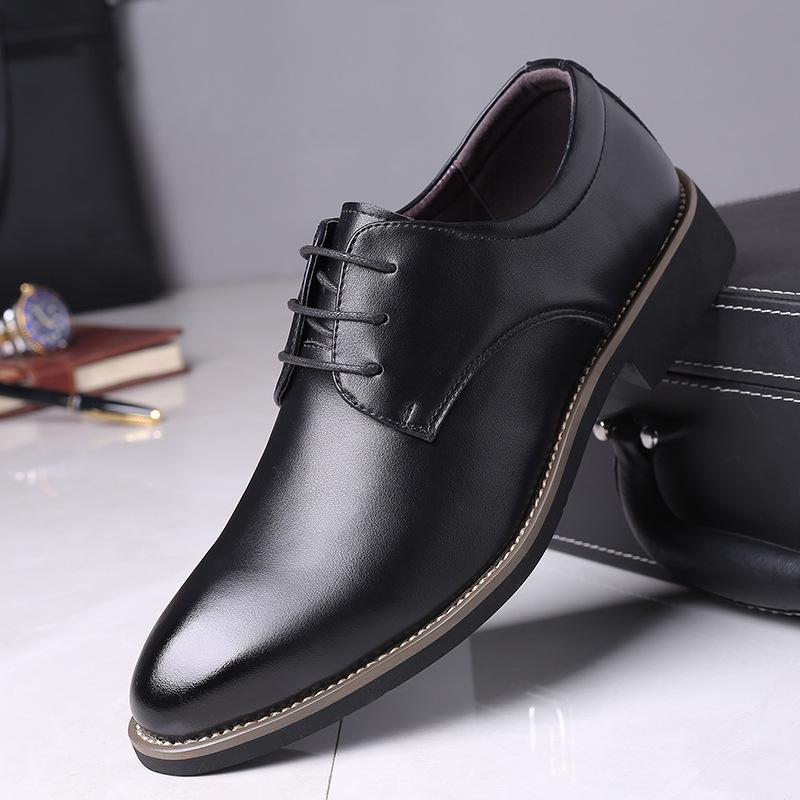 

Туфли Мужские Business Casual Мужская Обувь Большого Размера Белые Кожаные Туфли Мужские Мягкая Подошва Нескользящая и Износостойкая Влагоотводящие 38