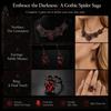 3pcs with Inlaid Glass Halloween Pendant Earrings Gothic Style Punk Hollow Necklace  Gift