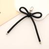 Fashionable Grunge PU Leather Bowknot Keychain Vintage Styles Bag Pendant Accessory for Korean Fashion Enthusiasts