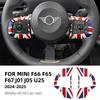 2PCS Car Steering Wheel Button Frame Sticker for Mini Cooper F65 F66 F67 J01 J05 U25 Leather Car Interior Decoration Accessories