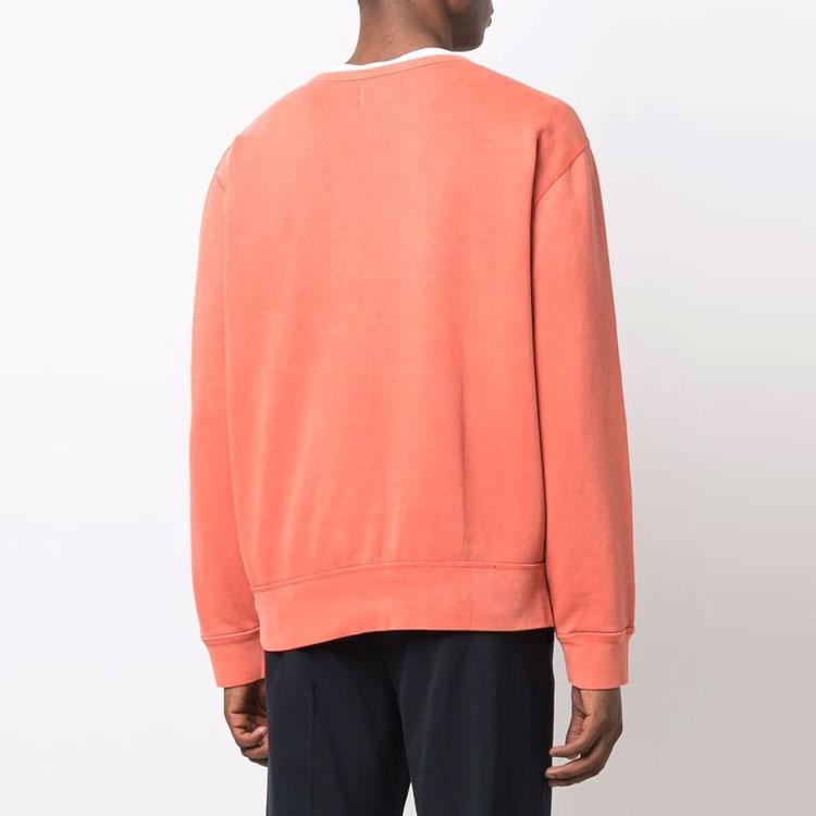 Polo Ralph Lauren FW21 Logo Embroidered Long Sleeve Crewneck Sweater Men Sweater Orange 710792815-012