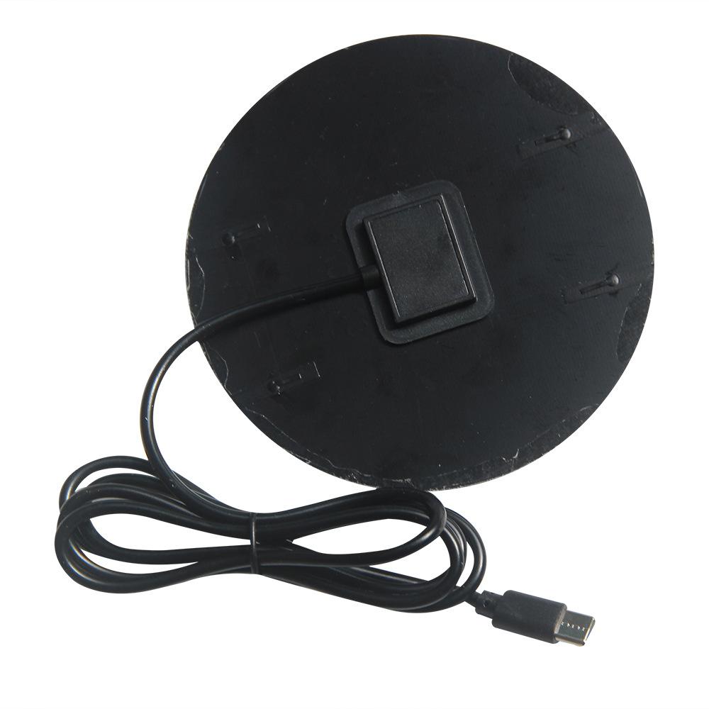 110mm Round Solar Panel 1.2W 5V Portable Solar Charger with Type-C Output for Phone/Light/Fan