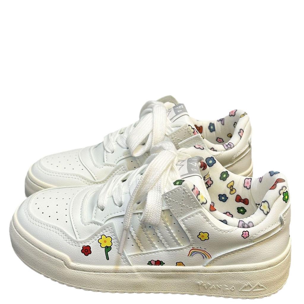 2025 Design Spring Xiaohua New Versatile Little White Shoes Niche Casual Fashion Thick Soles Increase Shoes Popular Tide