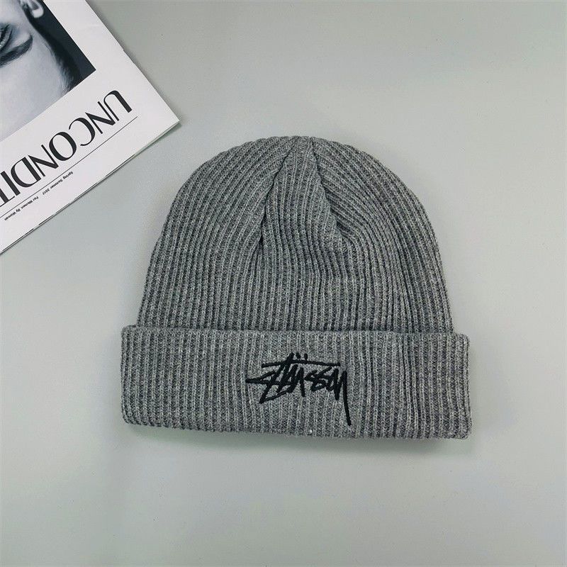 Hip Hop Style Embroidered Beanie For Adults With Elastic Fit Trendy Cold Weather Hat
