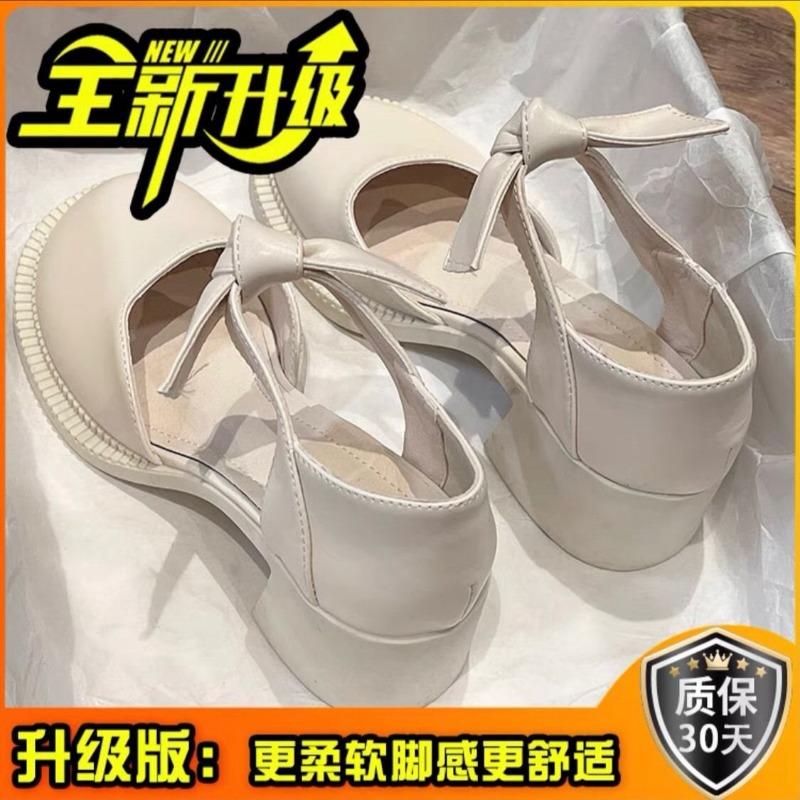 

Туфли-лодочки женские на высоком каблуке весна и лето новые женские туфли с бантом на толстом каблуке туфли Мэри Джейн 40