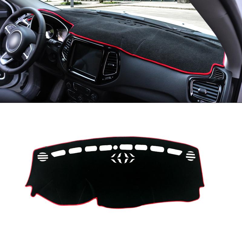 Car Dashboard Avoid Light Pad Instrument Platform Desk Cover Mats Carpets Accessories For Jeep Compass MP M6 2017 2018 2019 2020