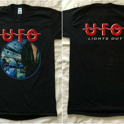 Maglietta Casual Unisex UFO Lights Out Album Vintage Anni '70 1977