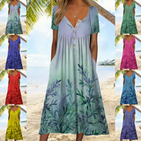 Dámské evropské a americké květinové vykrojené šaty na ramínka jaro/léto 2023