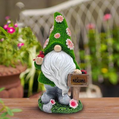 Gnome Welcome Sign Gnome Light Garden Gnome Gifts Decorative Garden Decoration Outdoor Statue Lawn Garden Ornaments