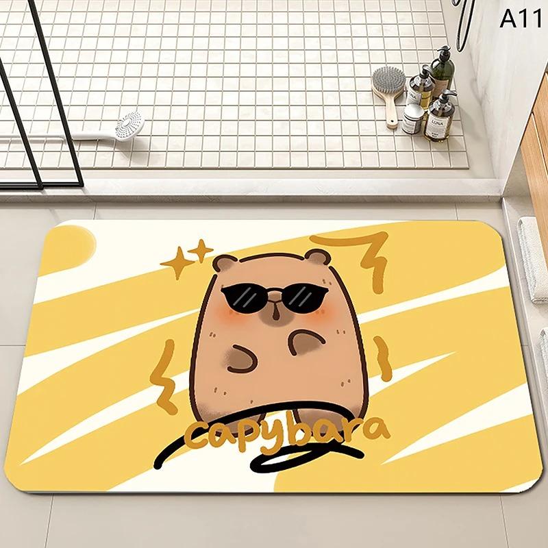 Capibala Dolphin Bathroom Absorbent Floor Mat Toilet Dirty Diatomaceous Mud Floor Mat Toilet Door Non-Slip Mat Exquisite HOME