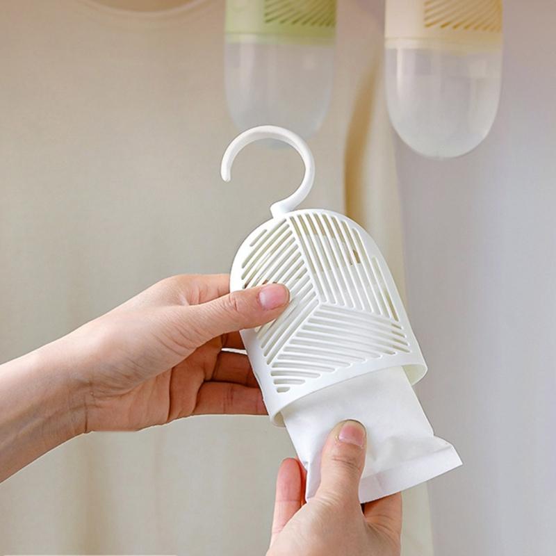 Clothes Dehumidification Box Reusable Hangings Dehumidifier Pack AntiMold with Water Collector&Hook for Wardrobe Closets