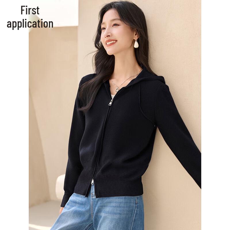 Women s Hooded Knit Cardigan Jacket M