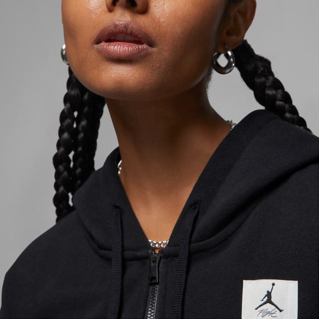 Jordan Plain Zip-Up Hoodie Women Tops Black DV1394-010