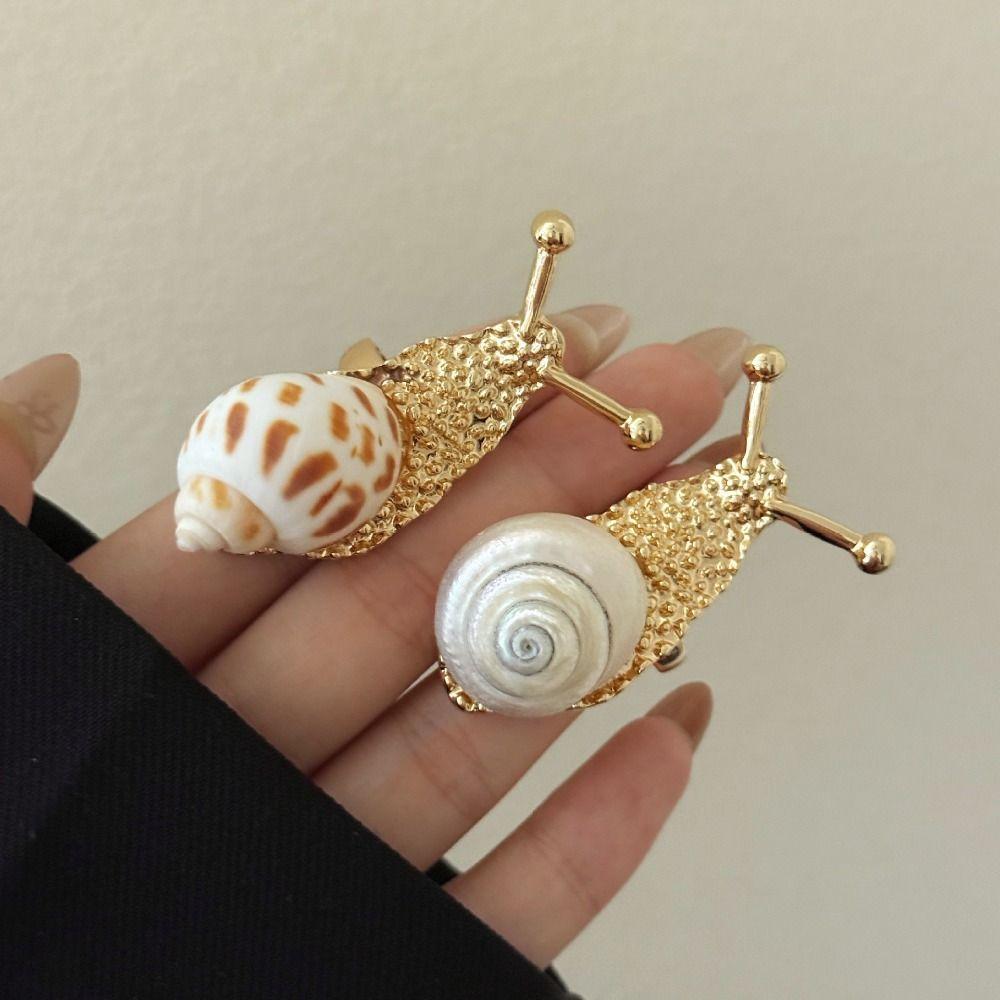 Natural Ocean Animal Ring Korean Style Bohemia Finger Ring Personality Shell Snail Ring  Friend