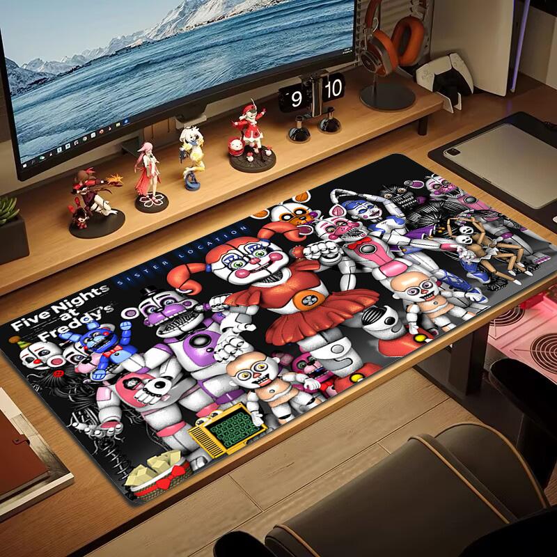 Freddy Nights Color Mouse Pad Large Gaming Table Cushion Non-slip Laptop Tablet Big Mousepad XXL Mat Mini PC Playmat With Lock edge