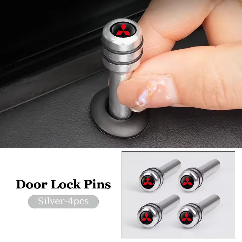 2/4pcs Aluminum Alloy Car Door Lock Pin Styling for Mitsubishi Mirage Lancer 9 10 ASX L200 Colt Pajero Outlander Eclipse