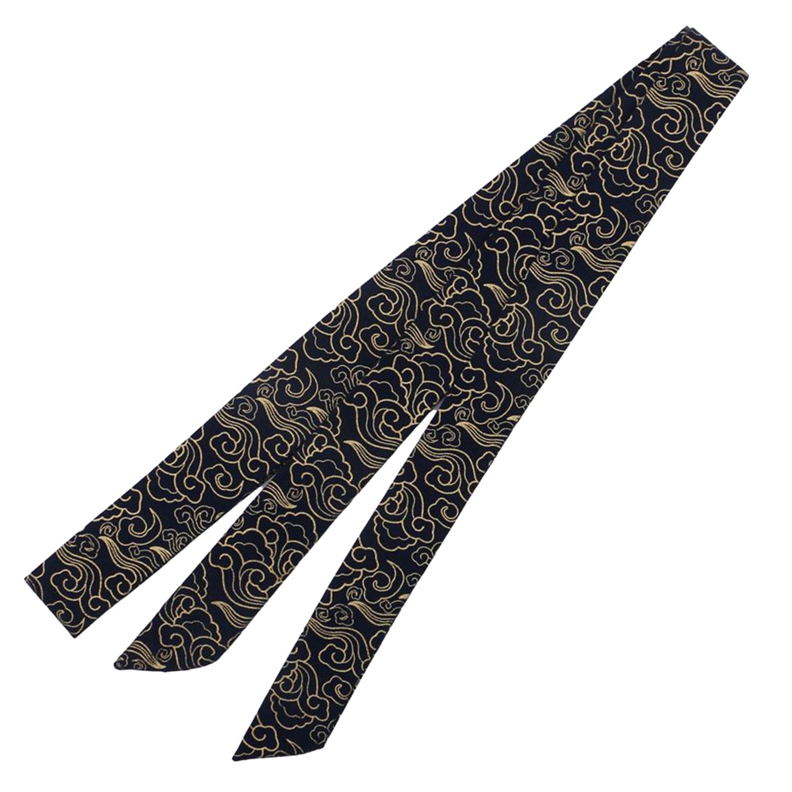 

Китайская лента для волос Ханфу Одежда Головной убор с облачным узором Широкая повязка на голову с узором китайского журавля и цветка F