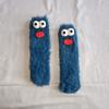 A pair of ugly cute funny socks women's medium tube socks autumn and winter floor sleeping socks coral fleece home hair fluffy c