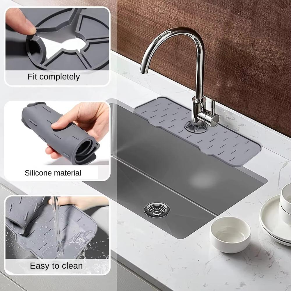 Splash-proof Sink Drain Pads Foldable Faucet Mat New Faucet Drain Pad