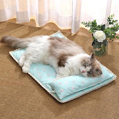 Summer Pet Mat Mat Cat Mat Mat Waterproof Non-stick Fur Cat Mat Cooling Straw Mat Puppy Mat Cat Litter Mat