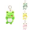 Adorable Cartoon Frog Plush Bag Charm Soft Froggy Keychain Perfect For Kids