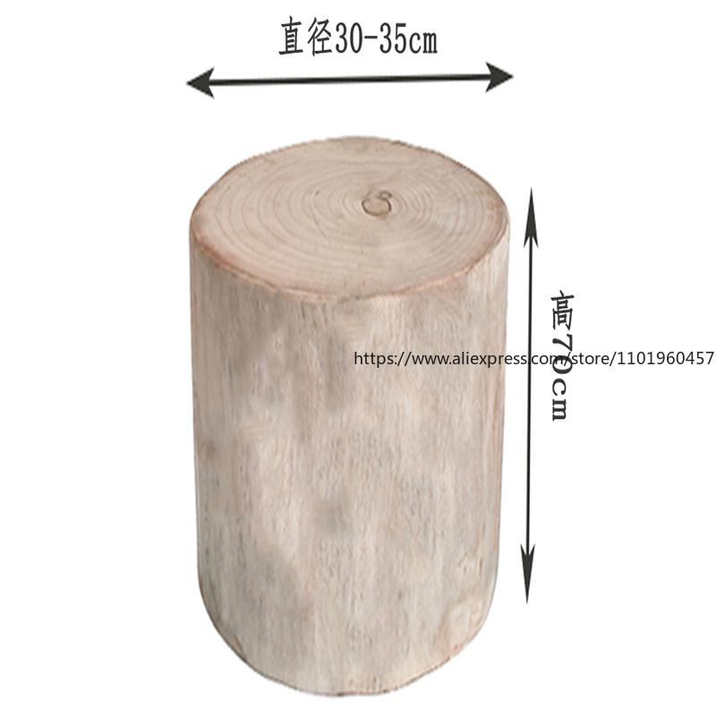 Massivholzpfeiler Originale Holzwurzel-Schnitzereien Holzpfähle Niedrige Hocker Baumstümpfe Ornamente Holzhocker