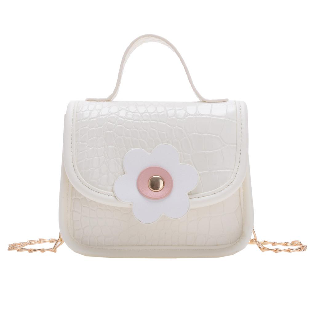 Charming Floral Pattern Mini Crossbody Bag For Kids With Breathable Pu Material