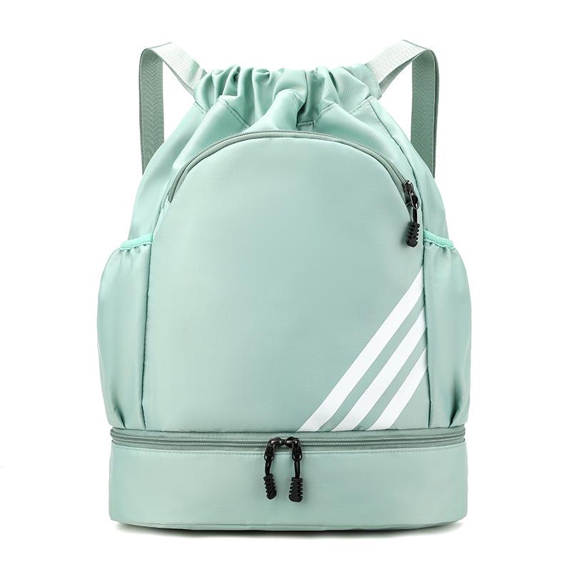 Women's Large Capacity Sports Drawstring Backpack with Shoe Compartment - Ideal for Basketball, Football, and Gym Use