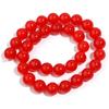 1 Strand Round Natural Stone Beads Red Color Chalcedony Stone Beads For Jewelry Making DIY Charm Necklace Bracelet Accessories