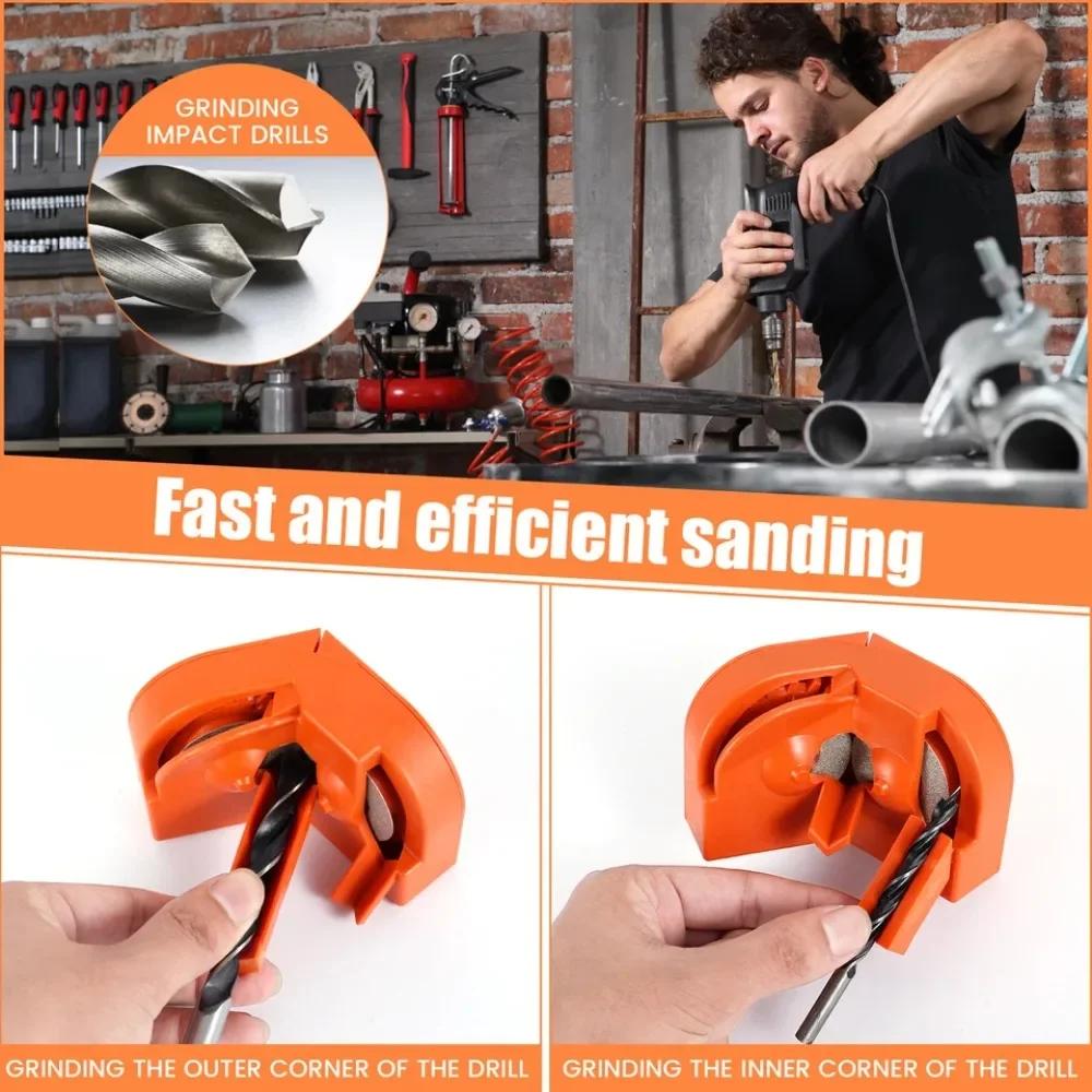 Portable Drill Bit Sharpener Universal Grinding Tool For Chainsaw And Drill Bit Multi-use Durable Metal And Plastic Construction