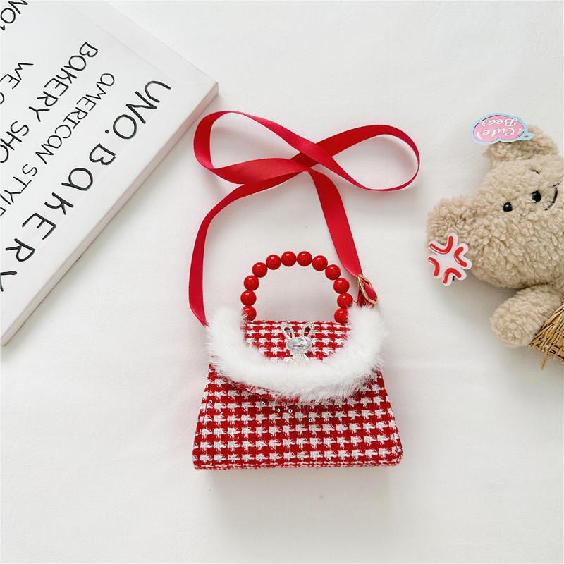 Adorable Red Princess Bag For Girls Featuring Fun Plaid Bow Design Perfect For Preschool